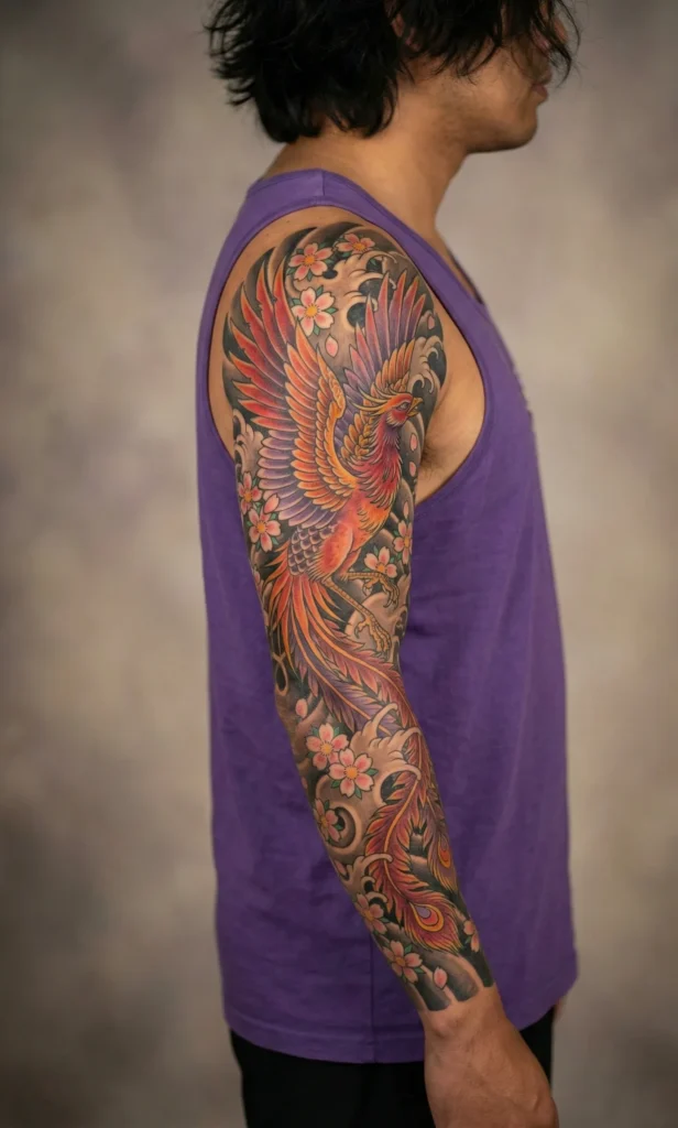 Phoenix with Cherry Blossoms