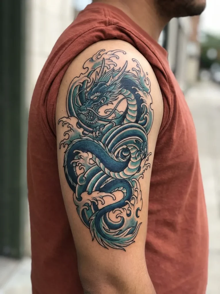 Water Dragon with Nami Waves