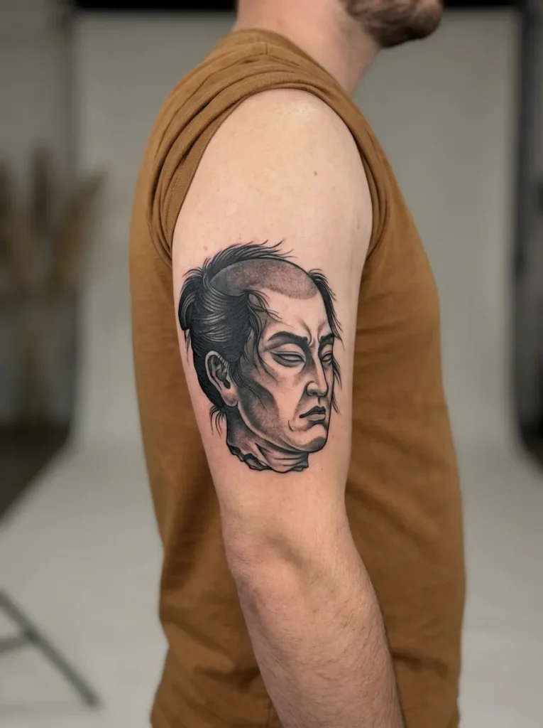 Black and Grey Namakubi Design