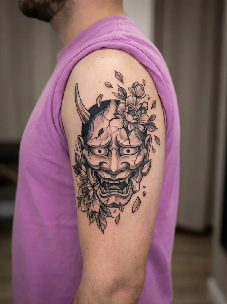 Broken Oni Mask Design