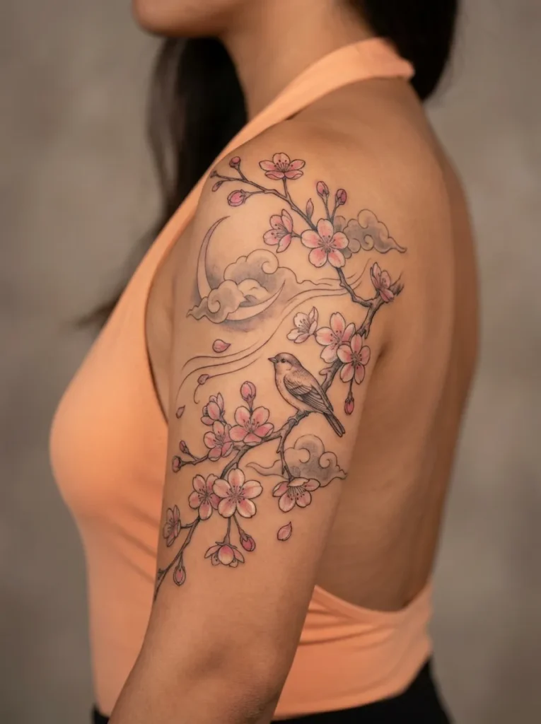 Cherry Blossom Half Sleeve