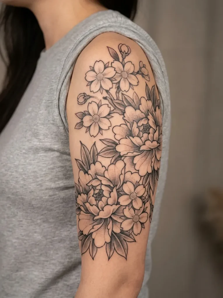 Cherry Blossom with Peony (Botan)