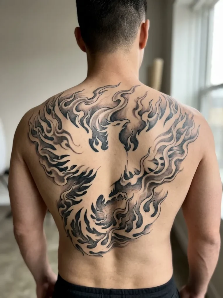 Fire and Smoke Phoenix Composition