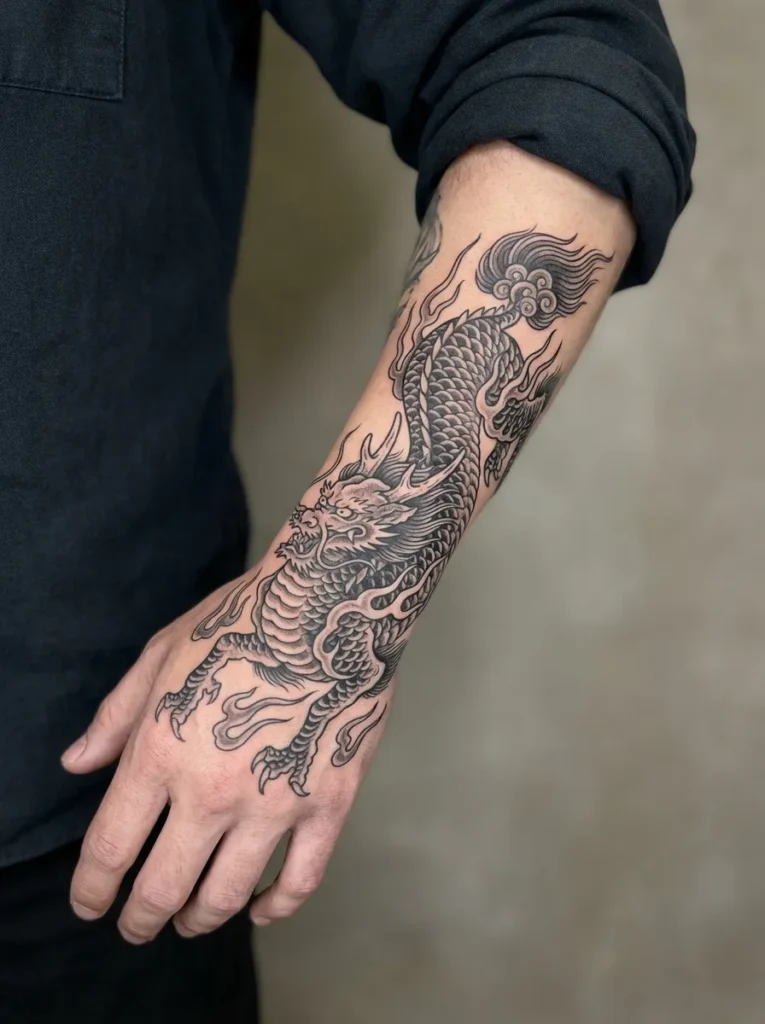 Kirin Hand Tattoo
