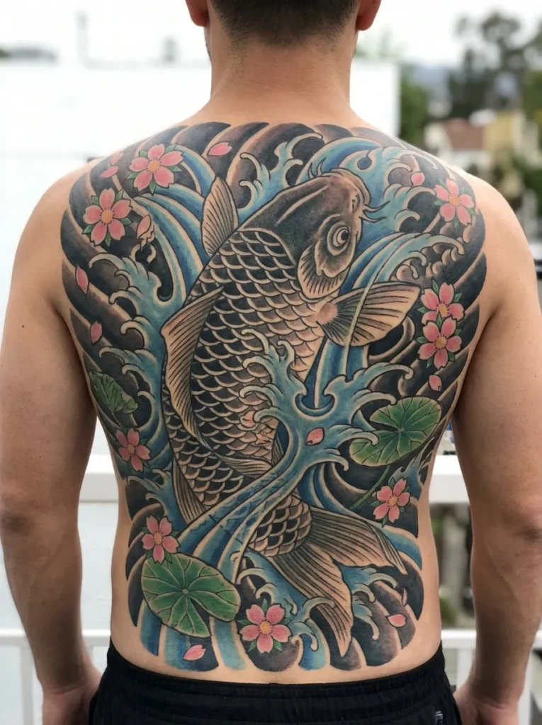 Koi Fish Back Piece