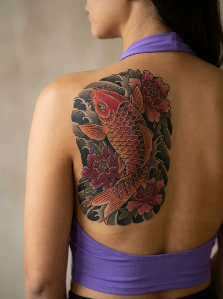 Koi with Peony (Botan)