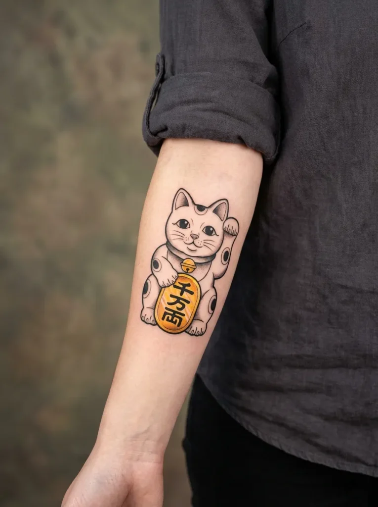 Maneki Neko Holding Kobān Coin