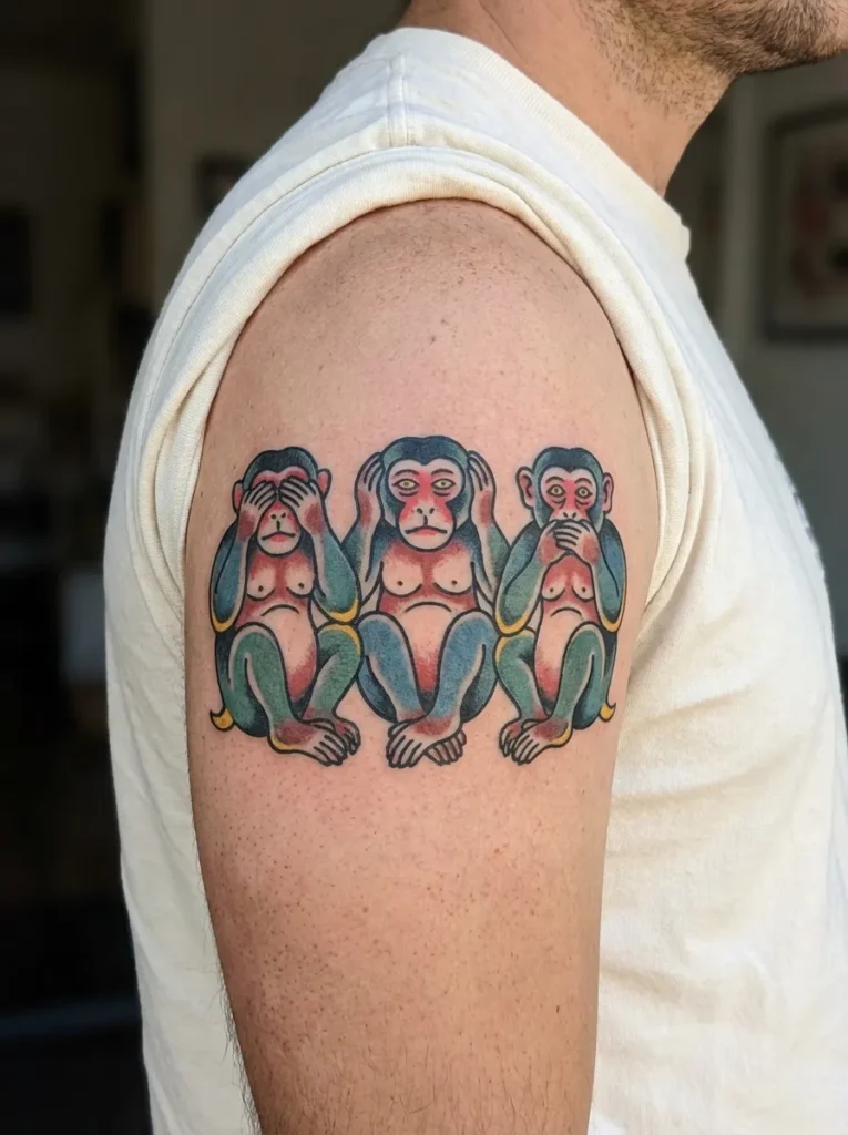 Three Wise Monkeys Tattoo