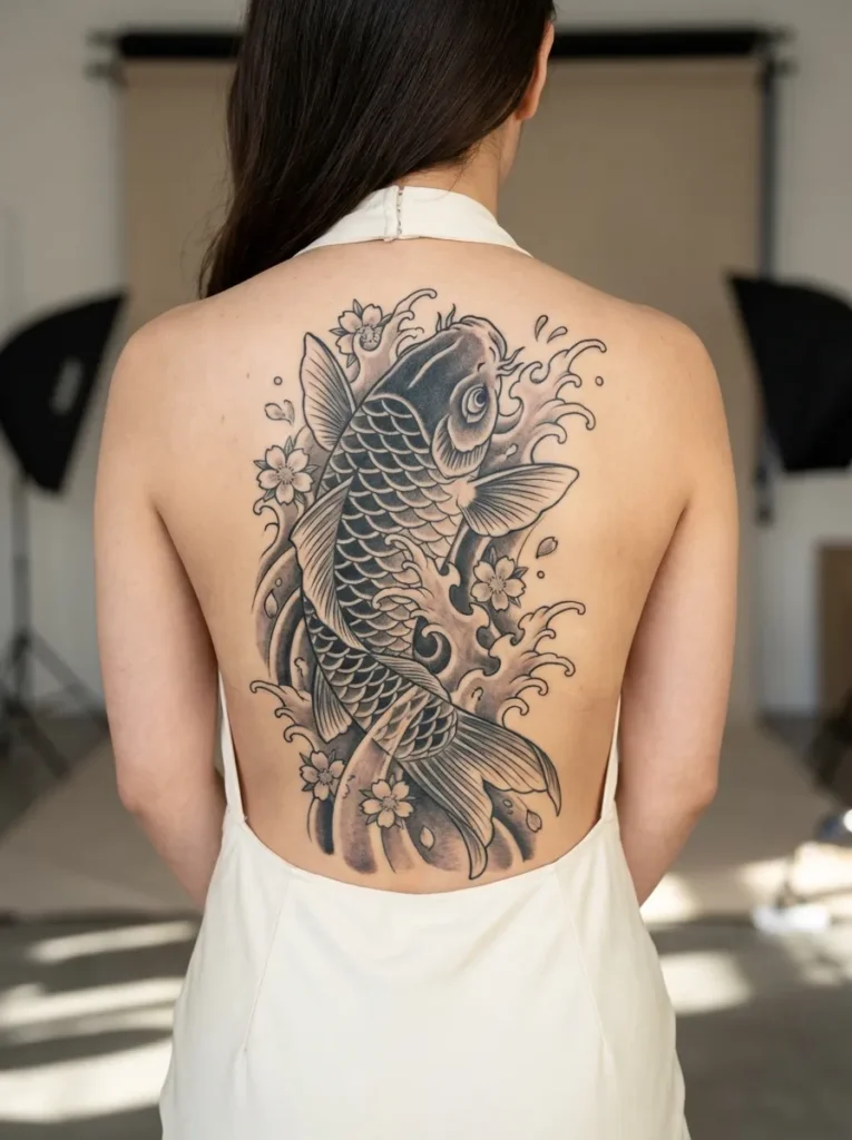 Upstream Koi Fish Design