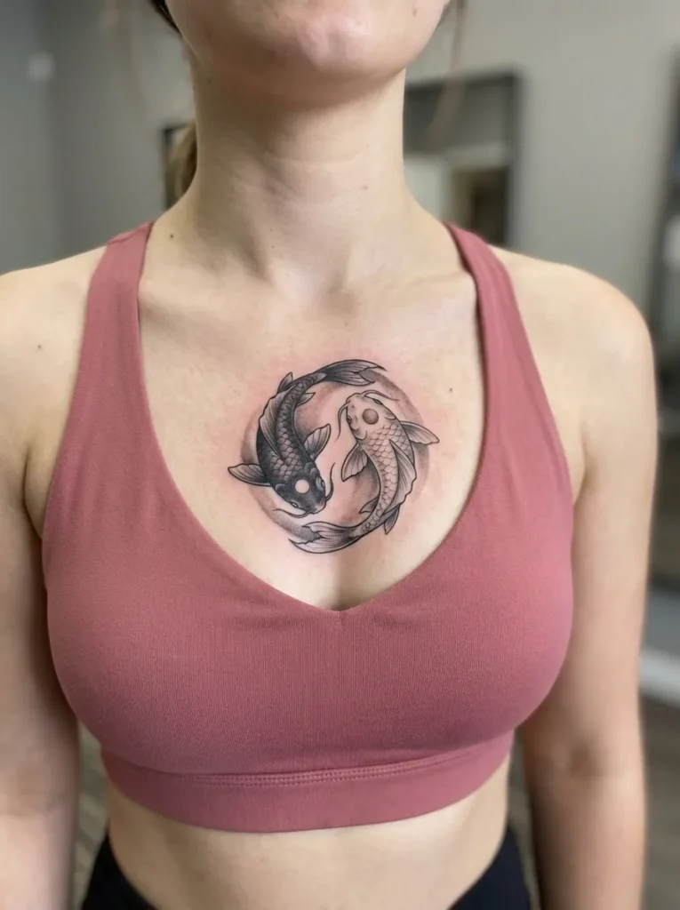 Yin Yang Twin Koi Fish