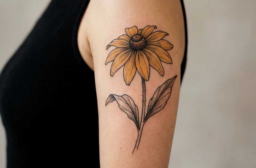 Autumn Flower Tattoo Design
