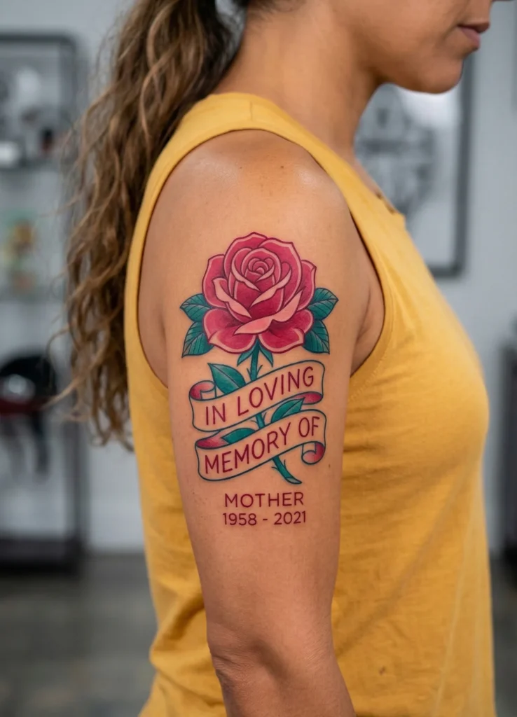 Birth Flower Memorial Tattoo