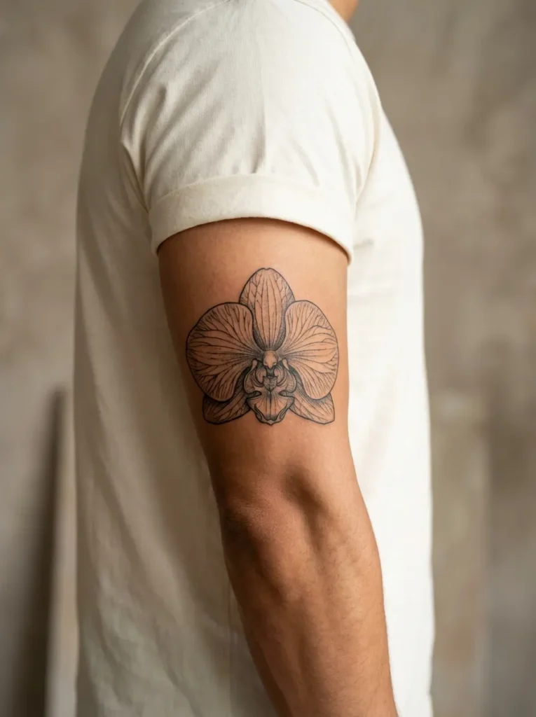 Black Ink Orchid Flower