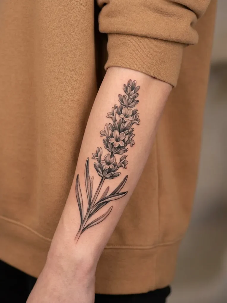 Black and Gray Lavender Flower