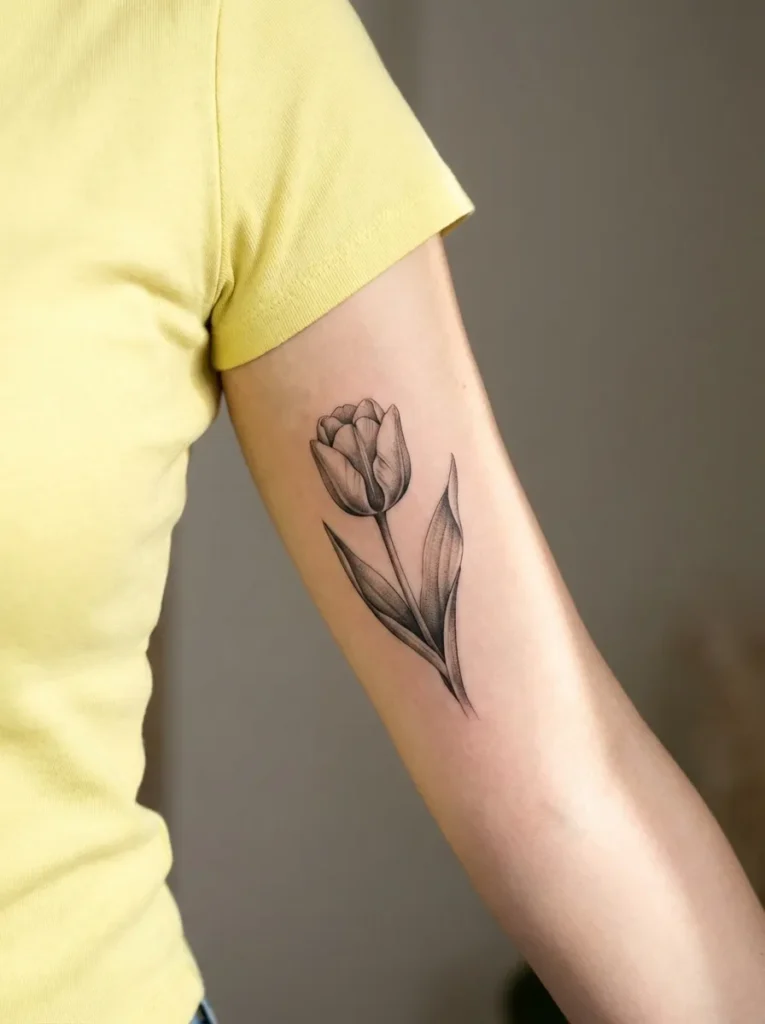 Black and Gray Tulip Flower