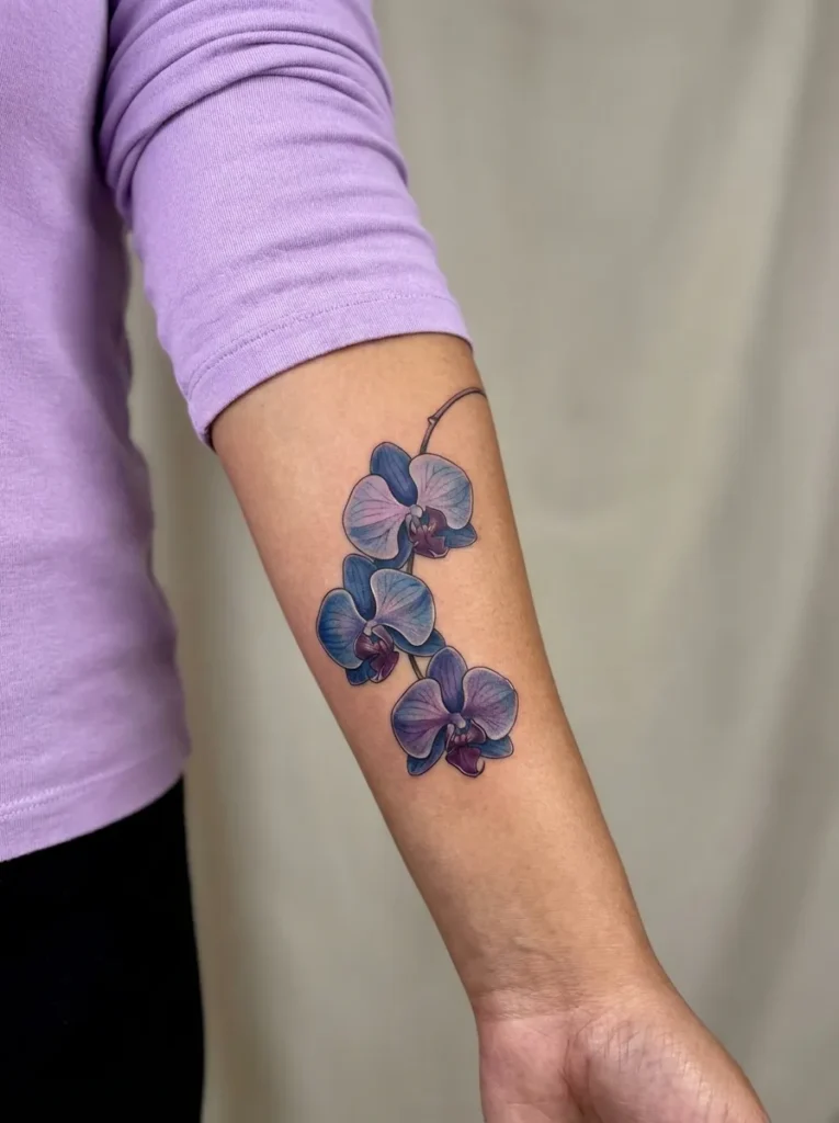 Blue and Purple Orchid Flower