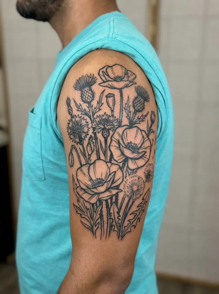 Bold Wildflower Cluster