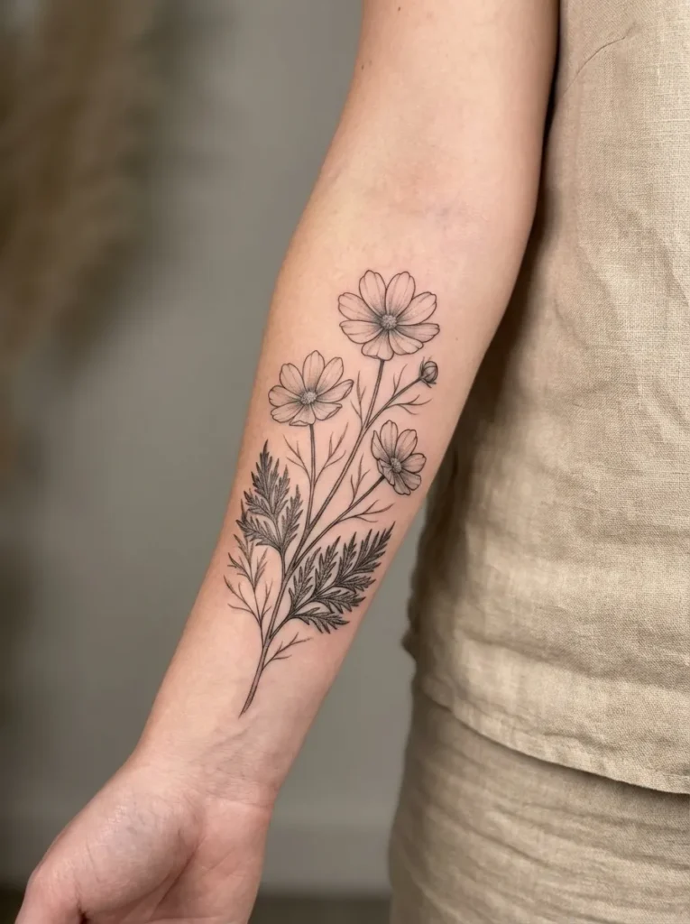 Botanical Cosmos Tattoo