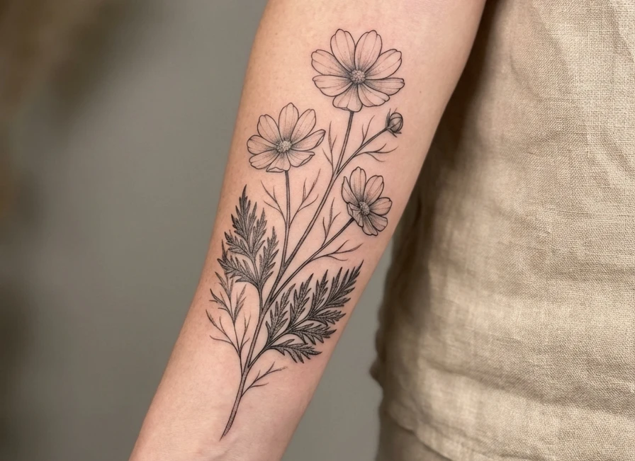 Botanical Flower Tattoos