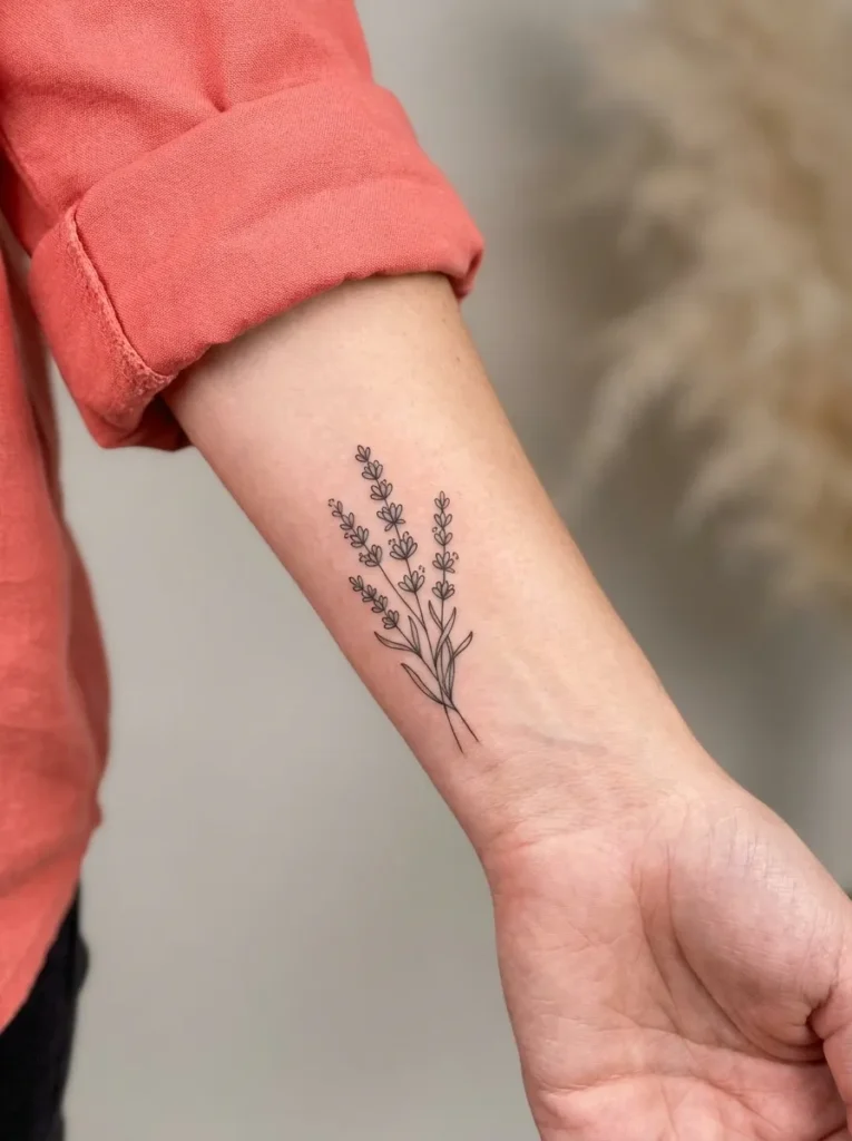 Botanical Lavender Tattoo