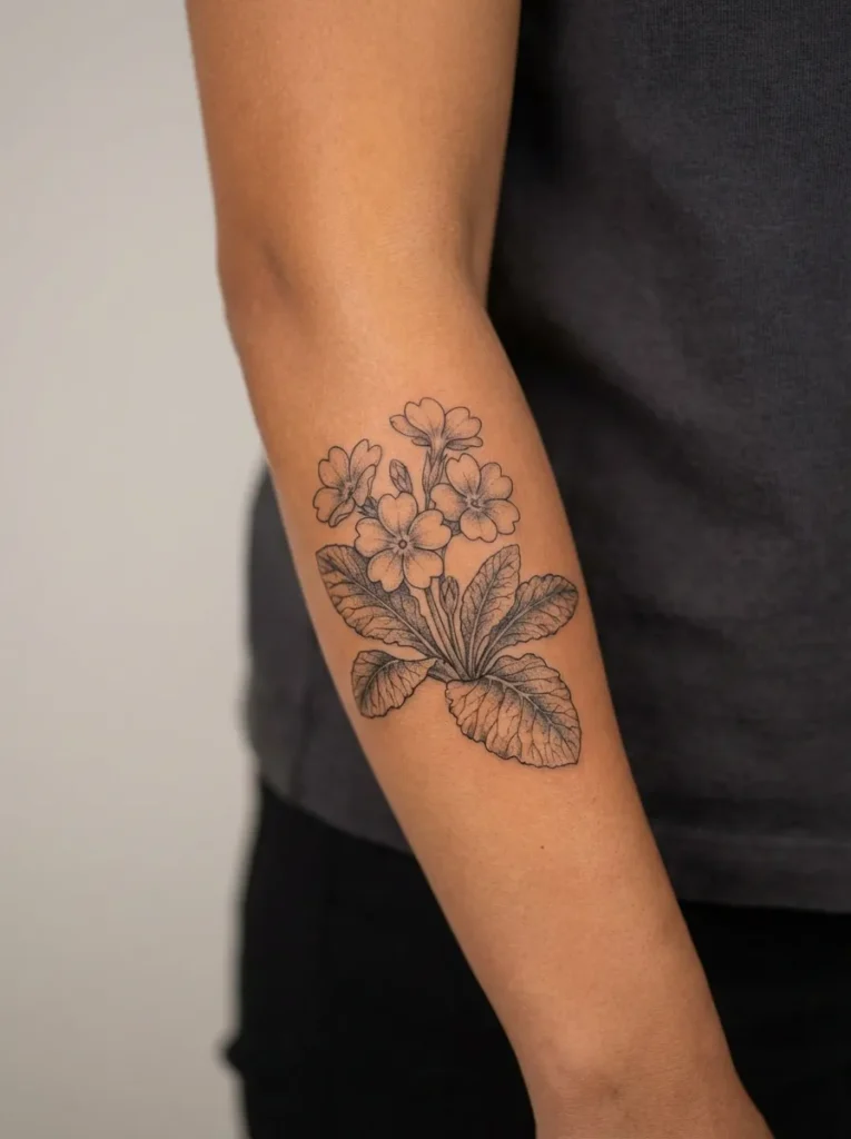 Botanical Primrose Tattoo