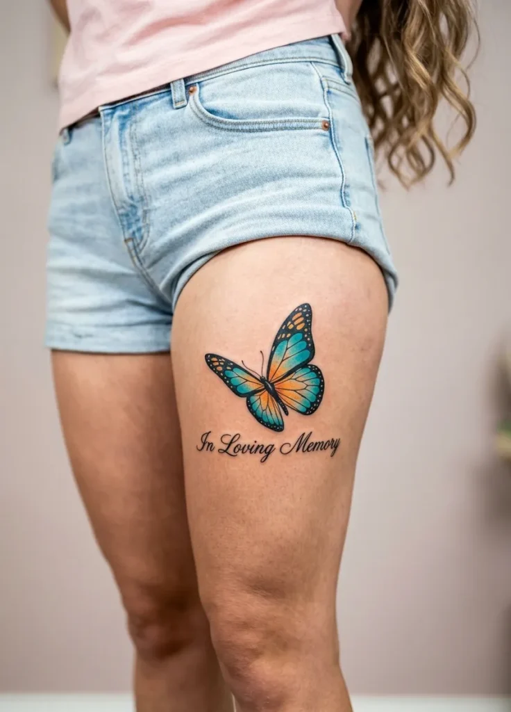 Butterfly with "In Loving Memory" Quote