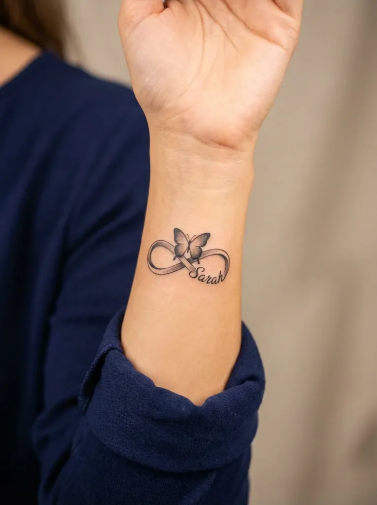 Butterfly with Infinity and Loved One's Name