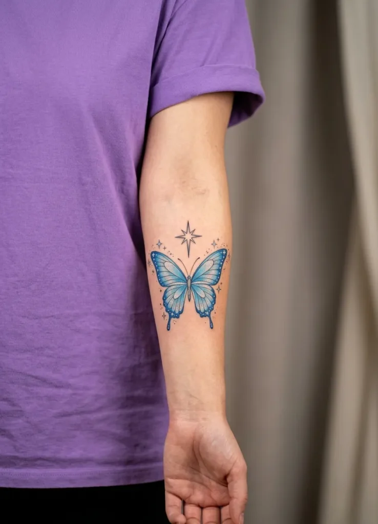 Butterfly with Star for Heavenly Symbolism