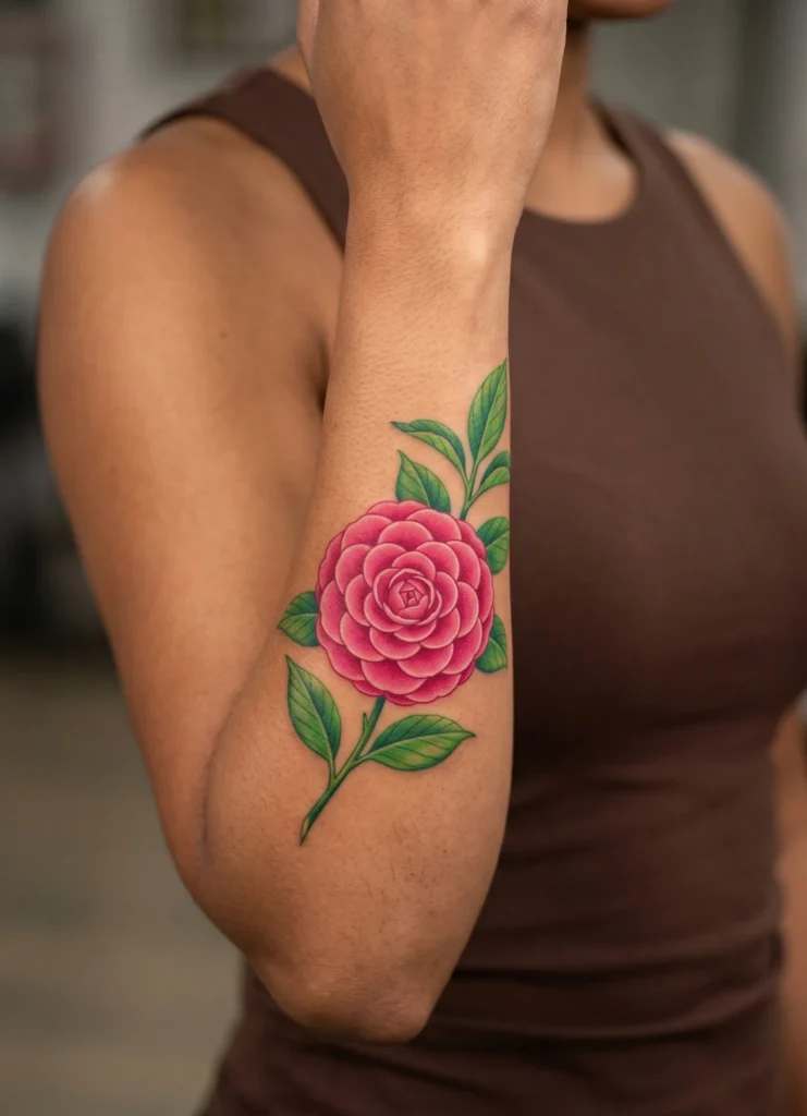 Camellia Flower Forearm Curve