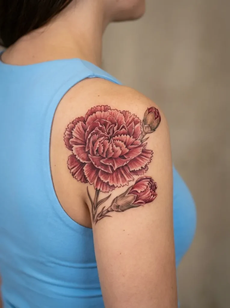  Carnation Flower Shoulder Bloom