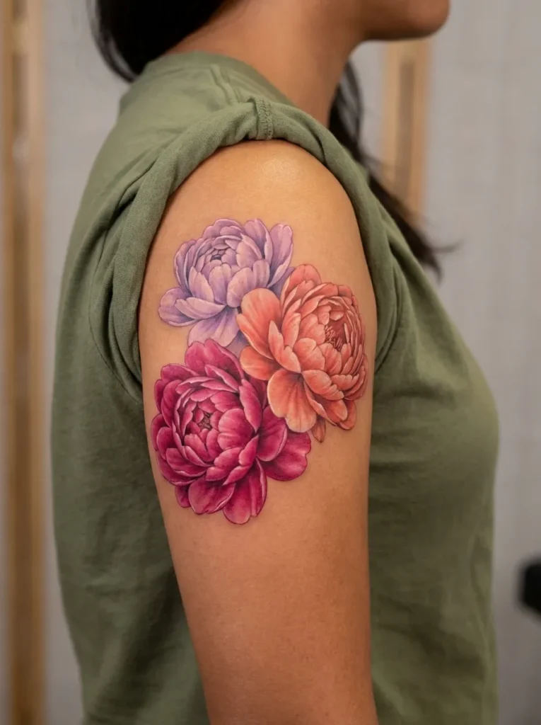 Colorful Peony Flower Bouquet