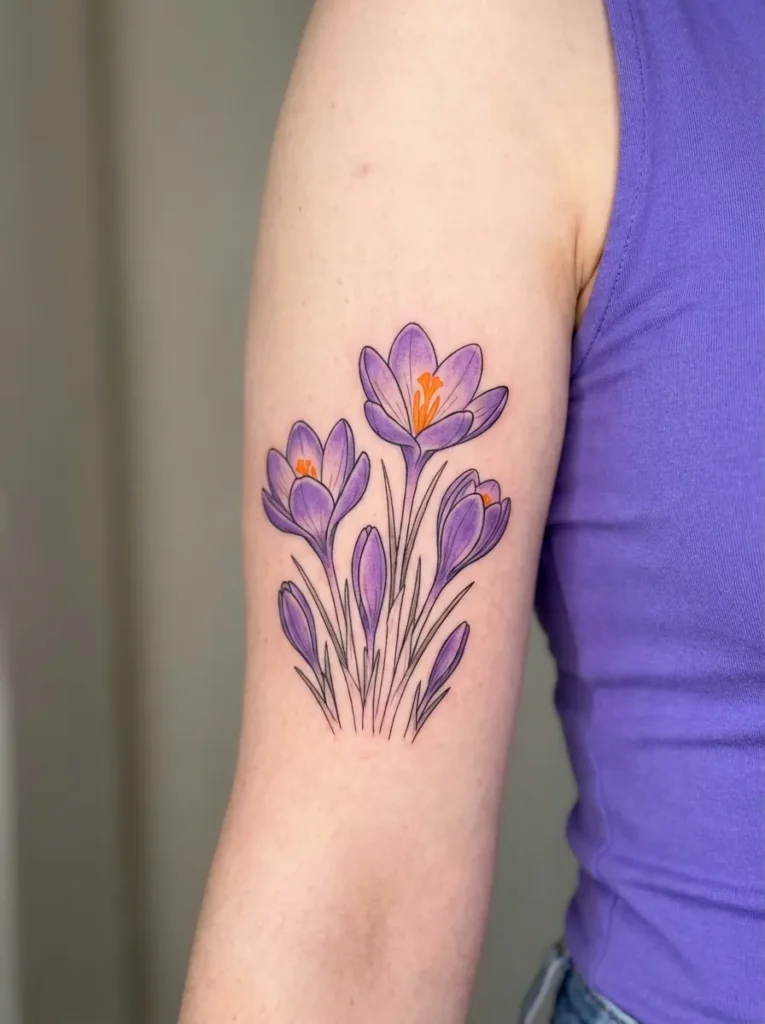 Crocus Flower Tattoo