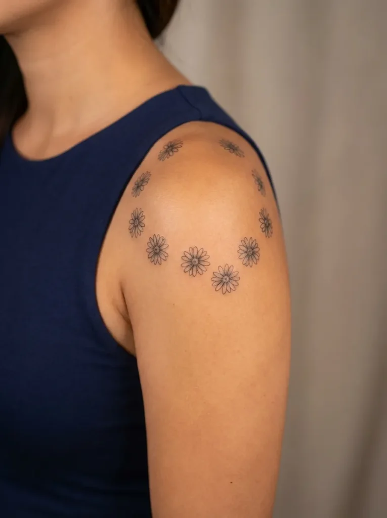 Daisy Flower Shoulder Curve