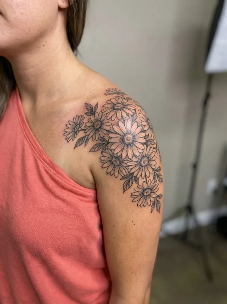 Daisy Flower Shoulder Piece
