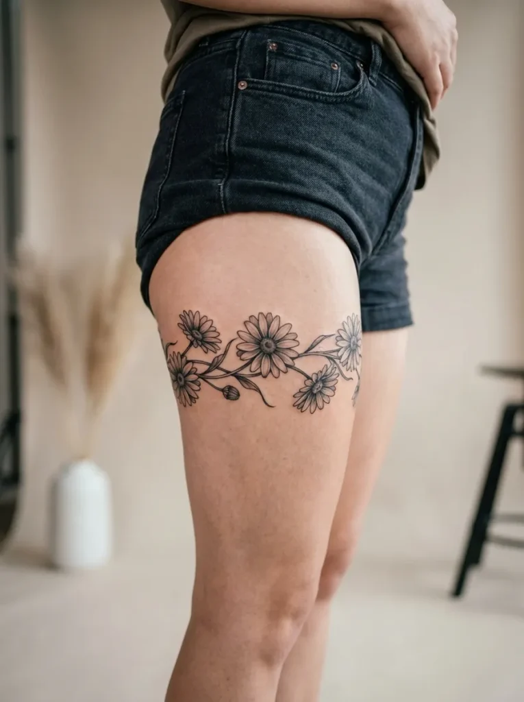 Daisy Flower Thigh Wrap