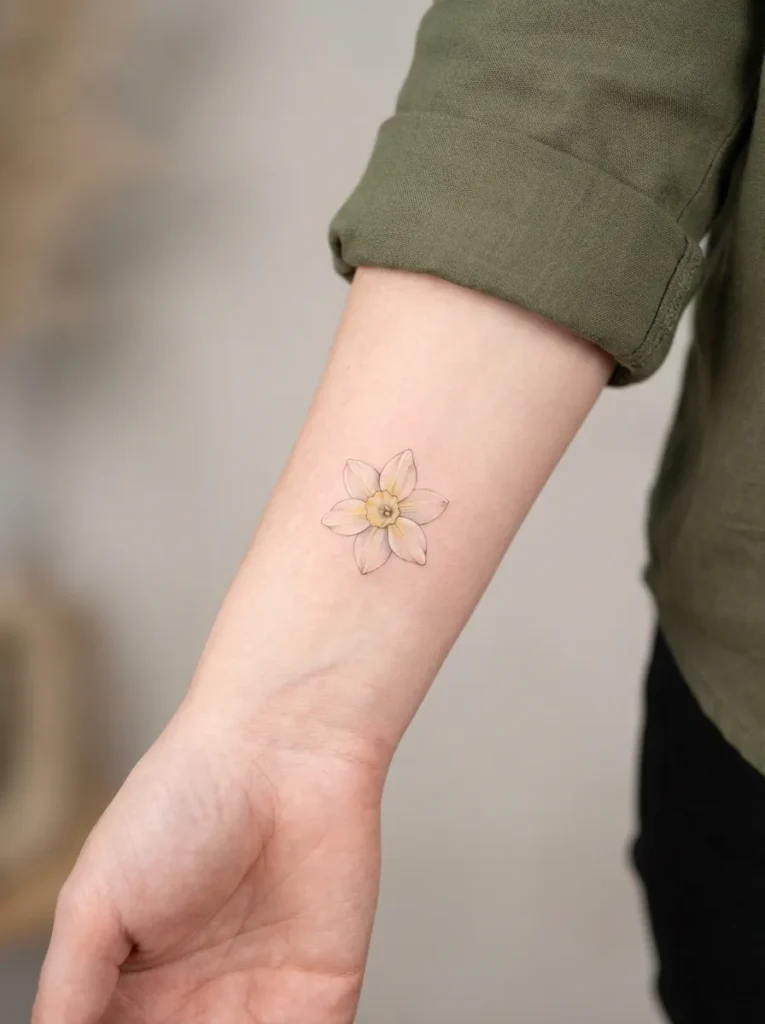 December – Narcissus Flower Tattoo