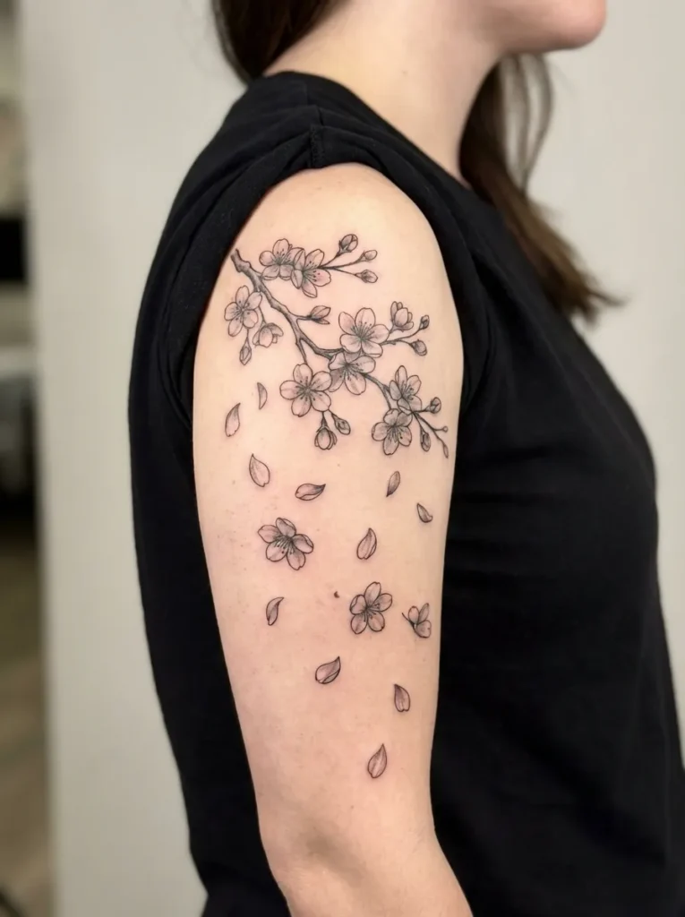 Falling Petals Cherry Blossom