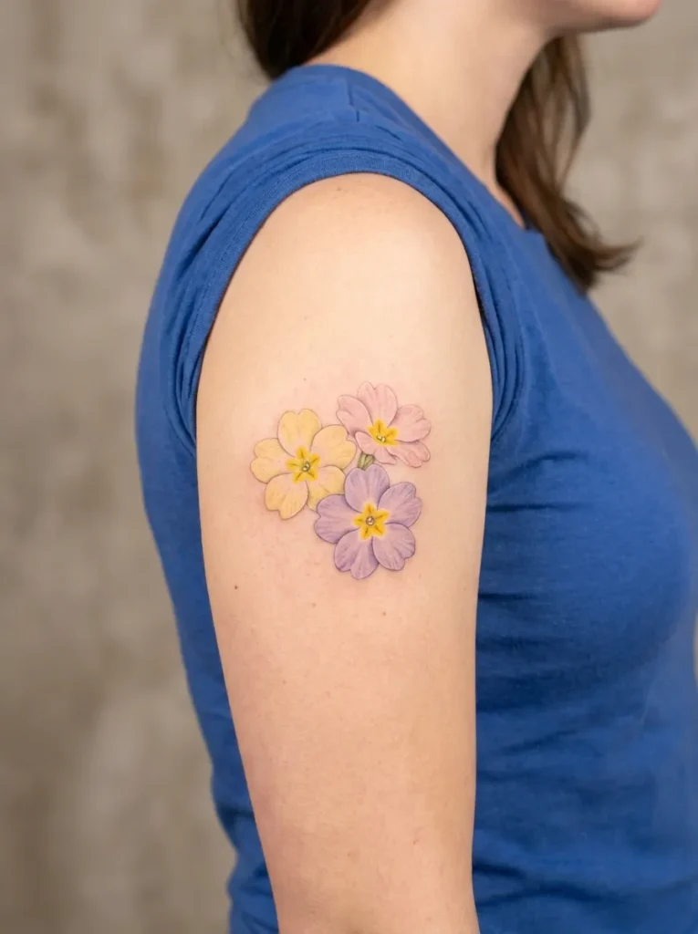 February – Primrose Flower Tattoo