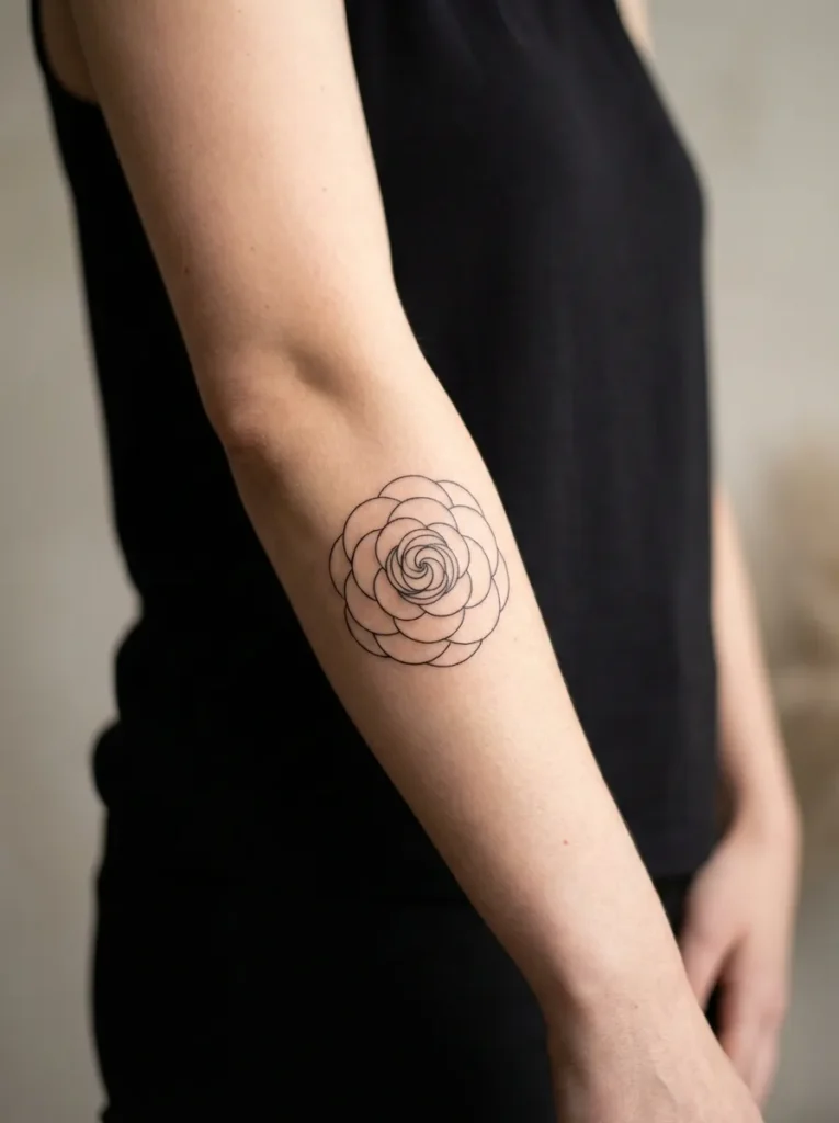 Fine Line Camellia Flower