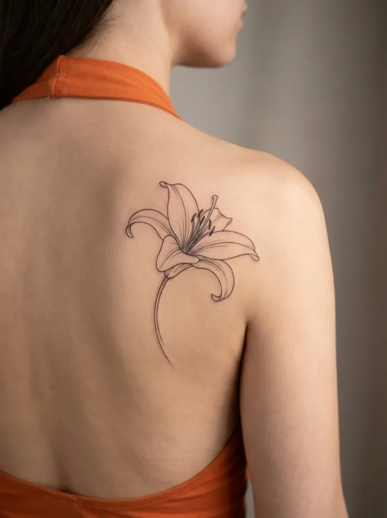 Fine Line Lily Flower