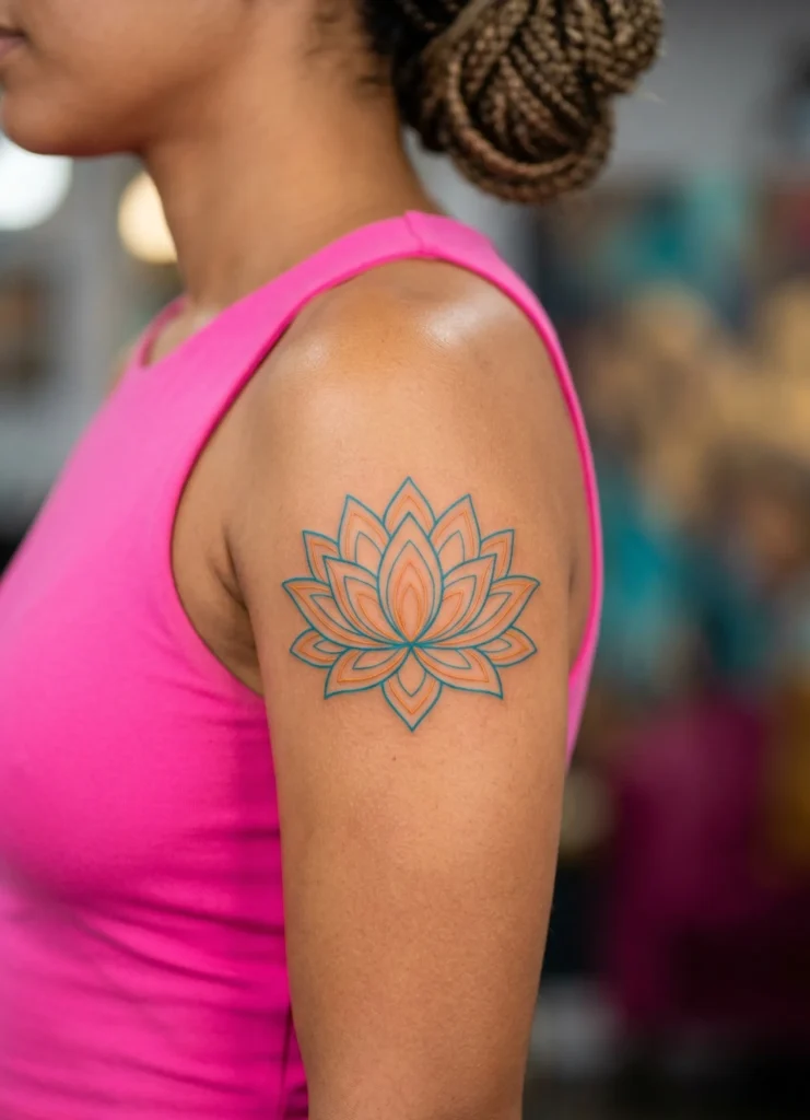 Fine Line Lotus Flower