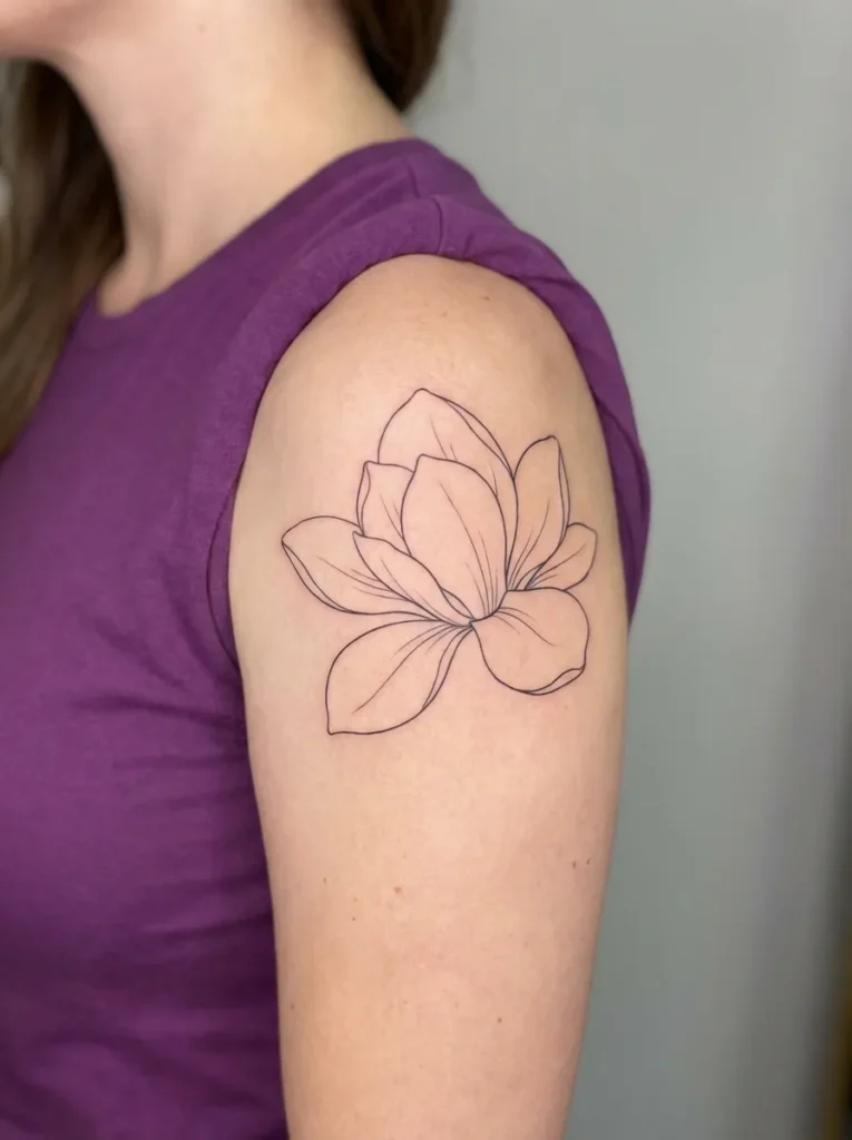 Fine Line Magnolia Flower