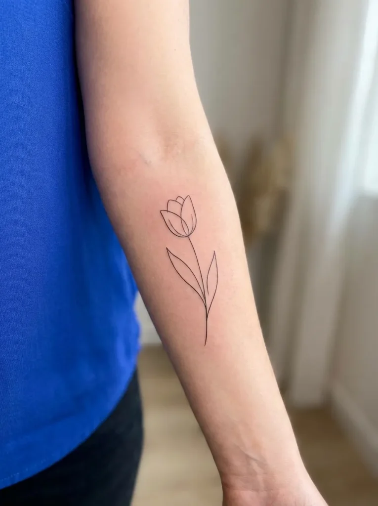 Fine Line Tulip Flower