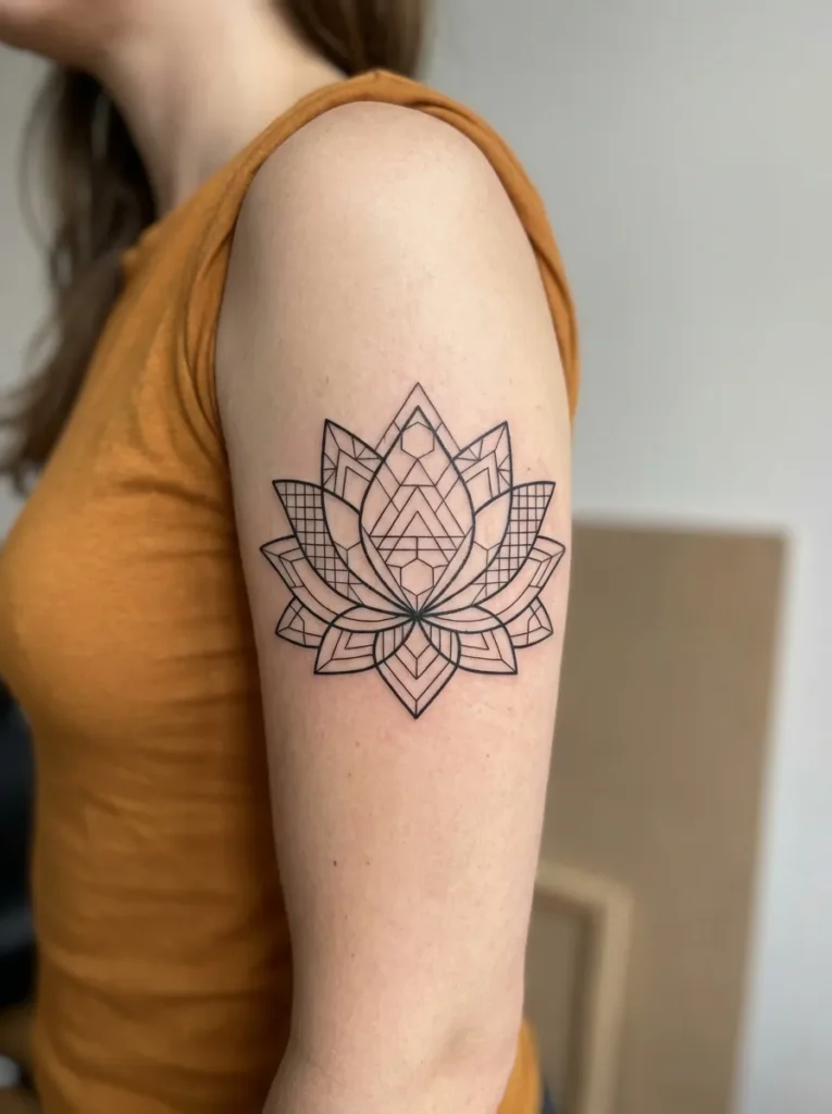 Geometric Lotus Flower