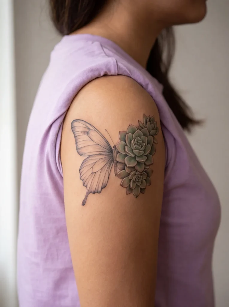 Half Butterfly + Succulent Floral Conversion