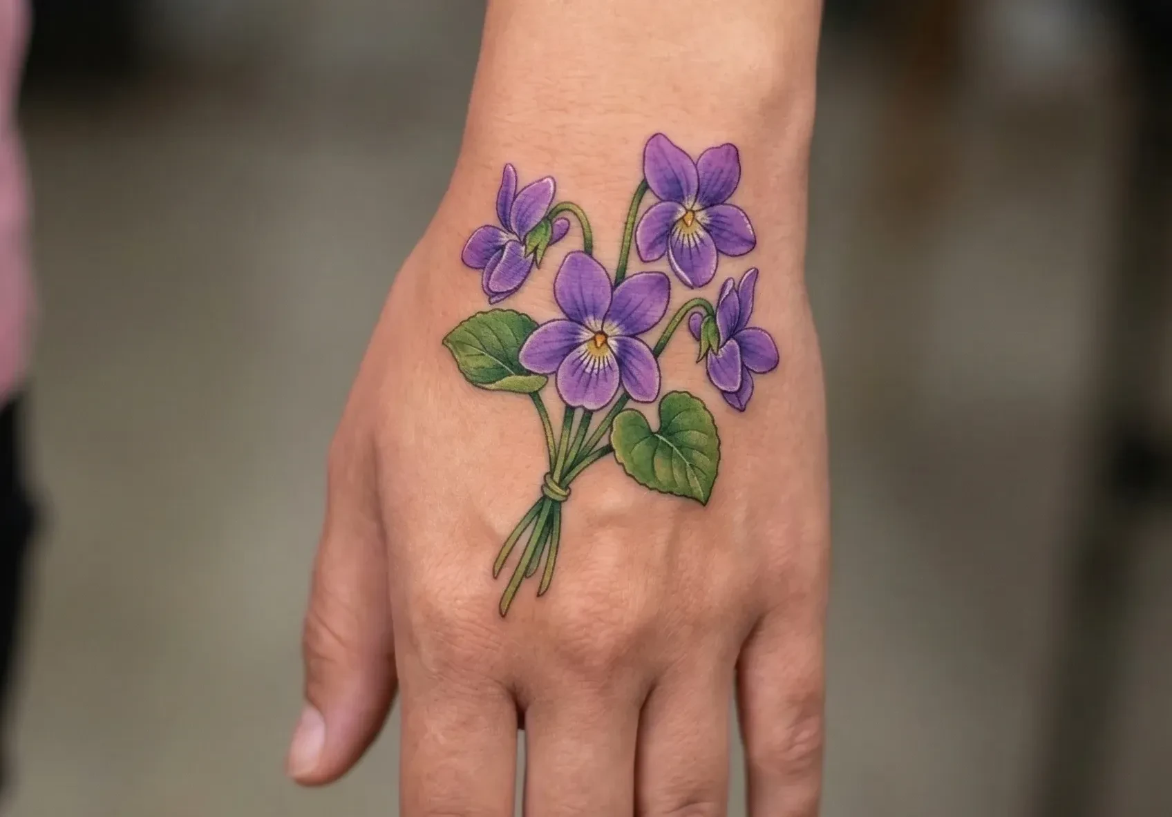 Hand Flower Tattoos for Women