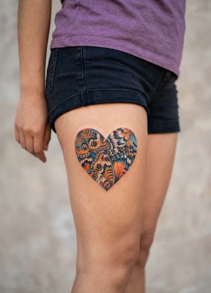 Heart Made of Butterfly Wing Patterns