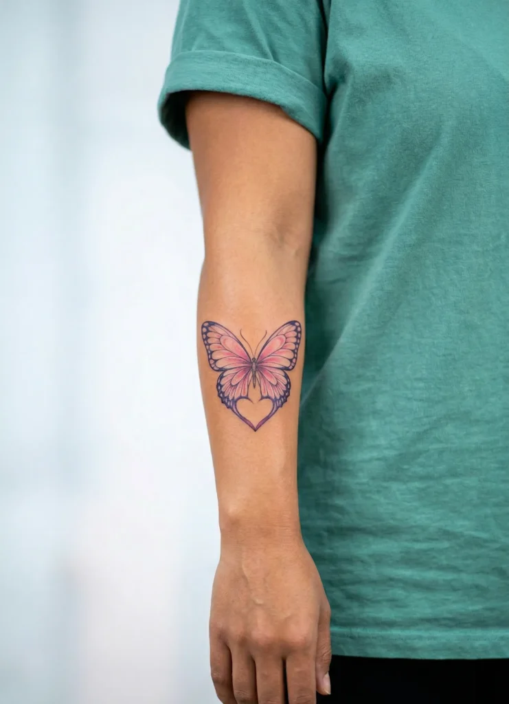 Heart Shaped from Butterfly Wings