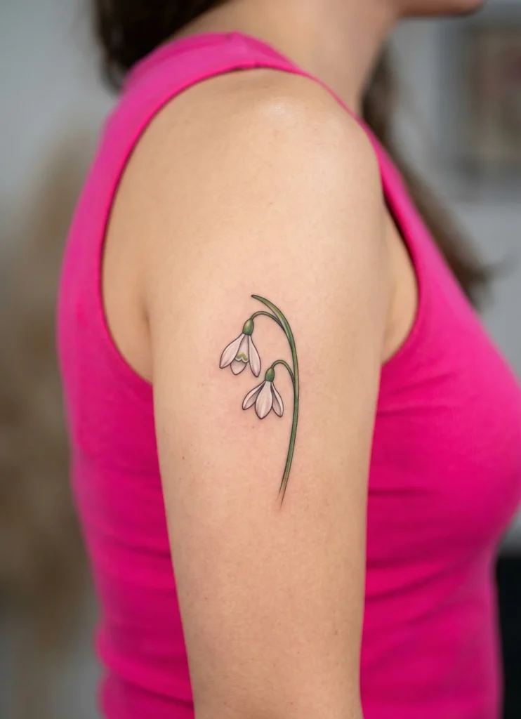 January – Snowdrop Flower Tattoo