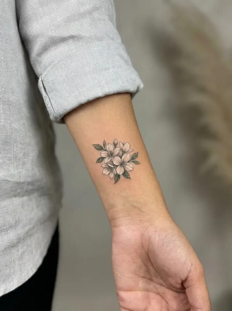 Jasmine Flower Cluster Tattoo